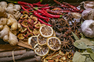 食材佐料调料与香辛料 调味世界的多彩展示